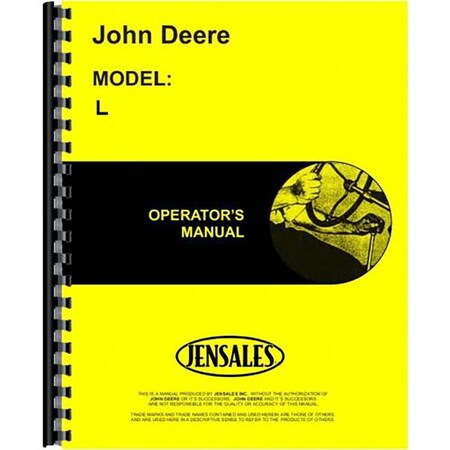 New Operators Manual Fits John Deere Tractor L